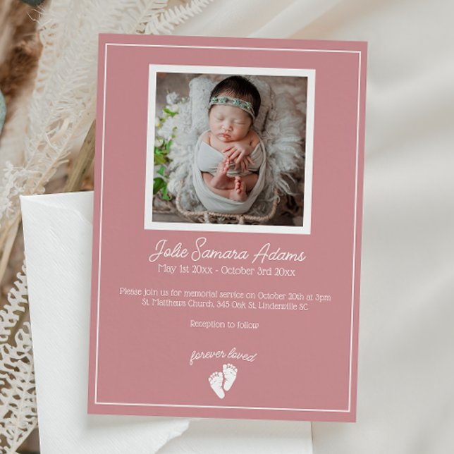 Invitación al funeral de Little Feet Baby Memorial (Subido por el creador)