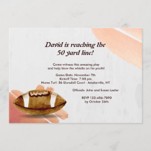 Invitación al fútbol acuarela