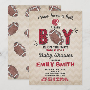 Invitación al fútbol Baby Shower Baby Shower