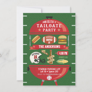 Invitación al fútbol de barbacoa del Fiesta del po