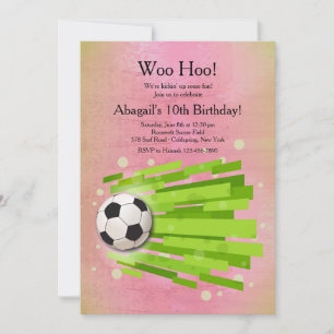 Invitación al fútbol de chica