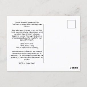 Invitación al gato de perro de doble perfil en la 