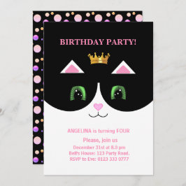 Invitación al gato de Tuxedo lindo