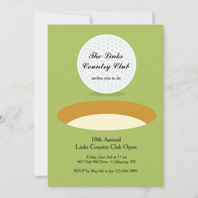 Invitación Al Golf Edge (Anverso)