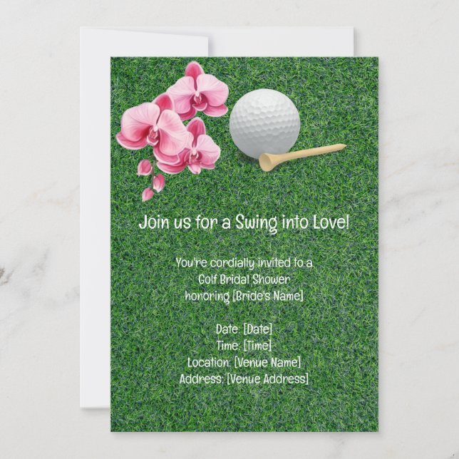Invitación al golfista para bañador de golf (Anverso)