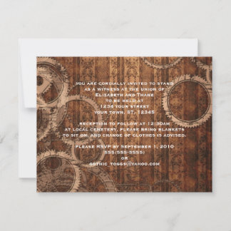 Invitación al Gótico de rayas de Damask de los eng