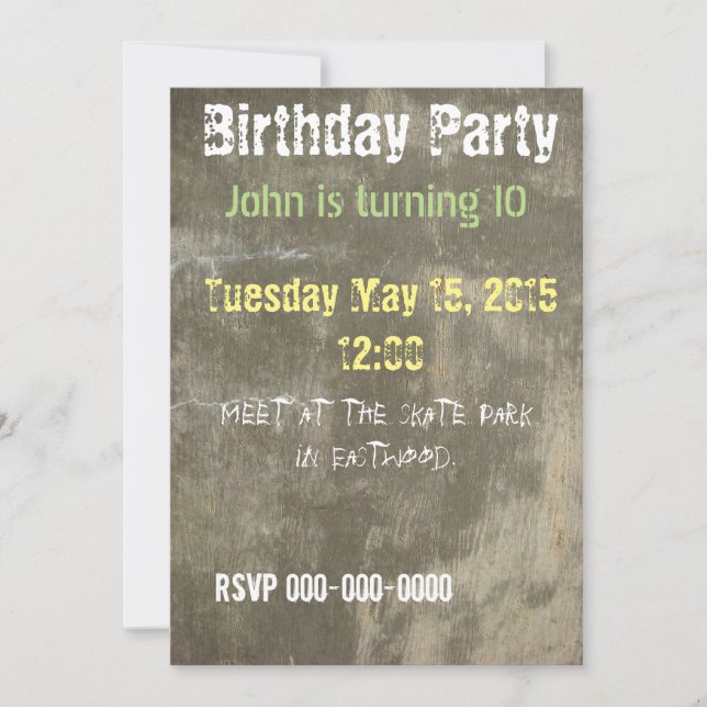 Invitación al graffiti (Anverso)