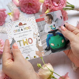 Invitación al granja del Photo Barnyard para el se