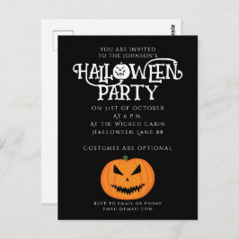 Invitación al Halloween de Jack O'Lantern, que da
