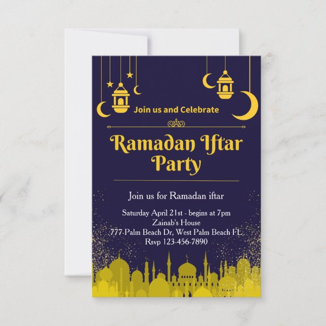 Invitación al Iftar de la Marina y el Oro (Anverso)