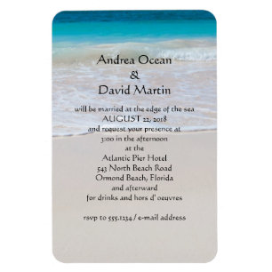 Invitación al imán del Personalizado de la boda de