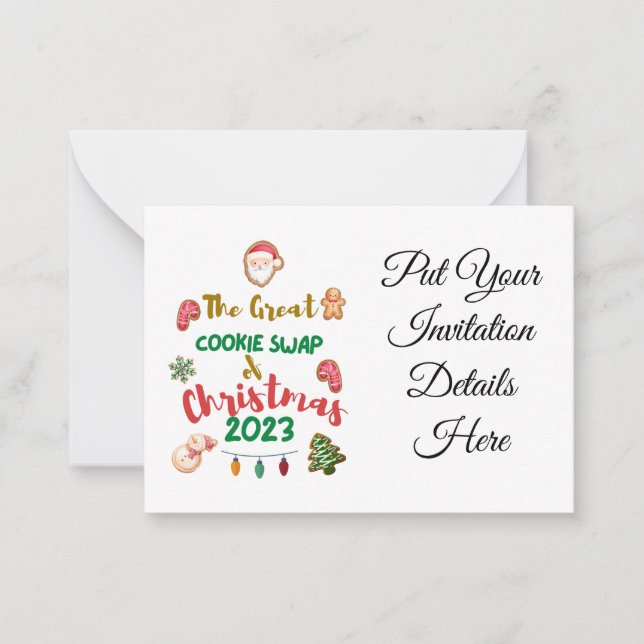 Invitación al intercambio de cookies de navidades  (Anverso)