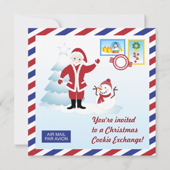 Invitación al intercambio de cookies entre Navidad (Anverso)