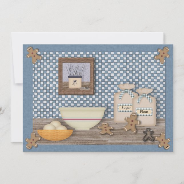 Invitación al intercambio de galletas de pan de je (Anverso)