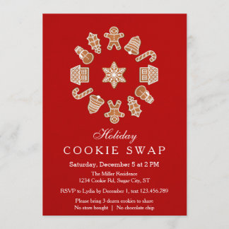 Invitación al intercambio de galletas por Navidade
