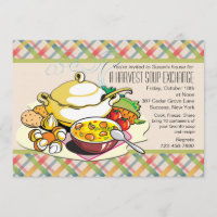 Invitación al intercambio de sopa de cosecha