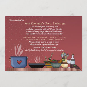 Invitación al intercambio de sopa de invierno