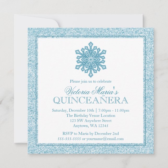 Invitación al invierno Verde azulado de Quinceaner (Anverso)