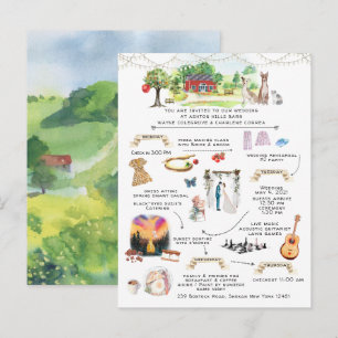 Invitación al Itinerario de Fin de Semana de Boda 