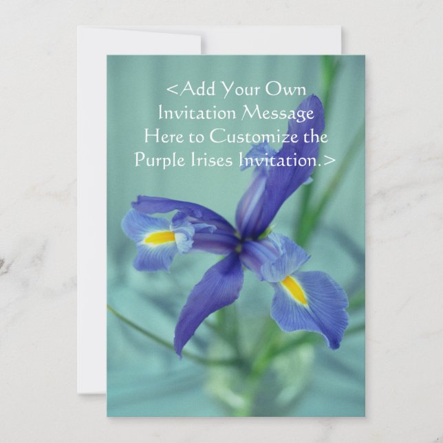 Invitación al jardín Personalizado de las flores d (Anverso)