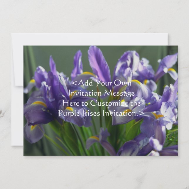 Invitación al jardín Personalizado de las flores d (Anverso)