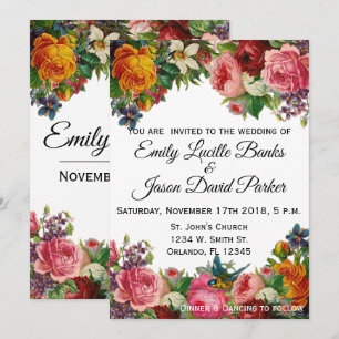 Invitación al jardín vintage (personalizable compl