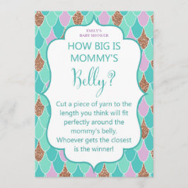 Invitación al juego de Baby Shower Purple Aqua Mer