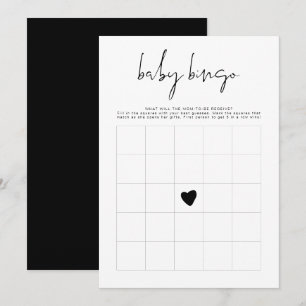 Invitación al juego de bingo de baby shower modern