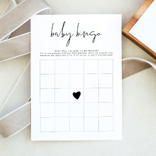 Invitación al juego de bingo de baby shower modern