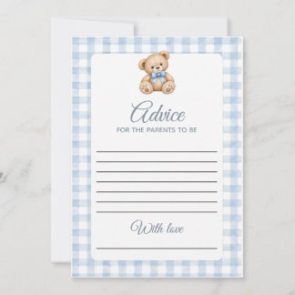 Invitación al juego de consejos para baby shower d