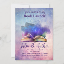 Invitación al lanzamiento del libro de autor mágic