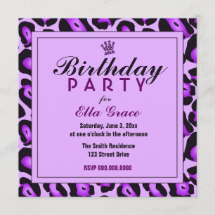 Invitación al leopardo púrpura