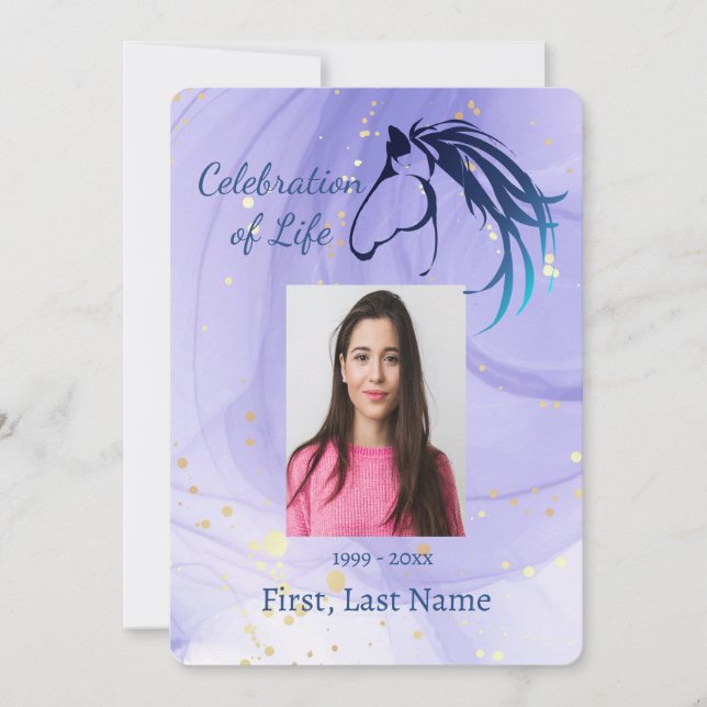 Invitación al logotipo del caballo clásico de la c (Anverso)