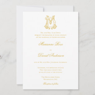 Invitación al logotipo DM Monograma MD de COLORES