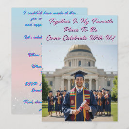 Invitación al lugar favorito de la foto de graduac