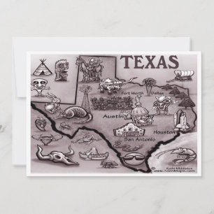 Invitación al mapa de Personalizados de Texas