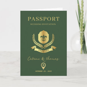 Invitación al mapa mundial de pasaporte de destino