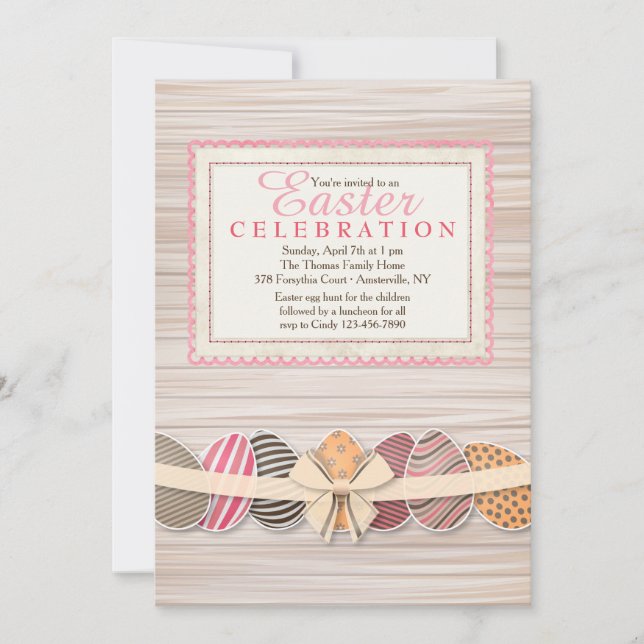 Invitación al marco de Pascua (Anverso)