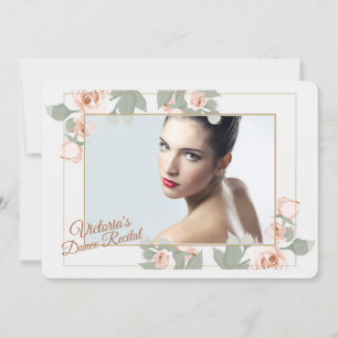 Invitación al marco fotográfico rosa rosa