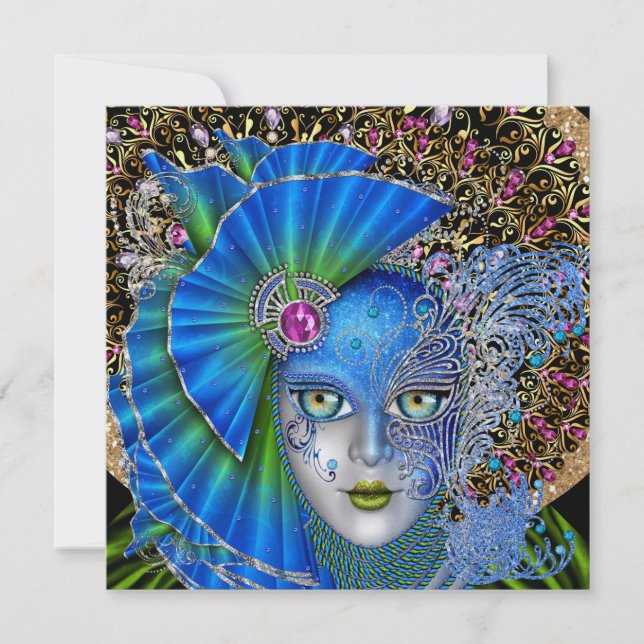 Invitación al Mardi Gras de Masquerade (Anverso)