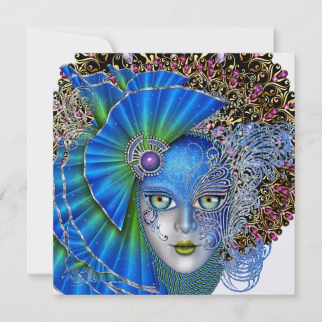 Invitación al Mardi Gras de Masquerade (Anverso)