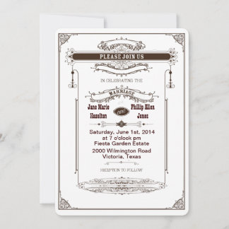 Invitación al matrimonio Boda al victoriano Steamp