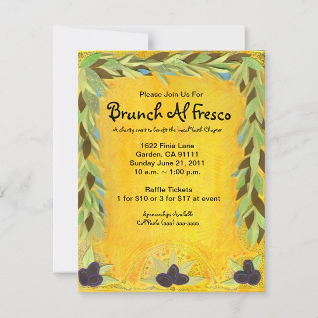 Invitación al Mediterráneo Olive Garland (Anverso)