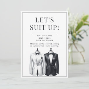 Invitación al Mejor Hombre de Tuxedo para Groomsma