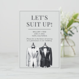 Invitación al Mejor Hombre de Tuxedo para Groomsma