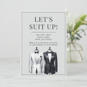 Invitación al Mejor Hombre de Tuxedo para Groomsma
