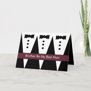 Invitación al Mejor Hombre HERMANO - Esmóquines