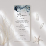 Invitación al menú de la cena de las olas de color<br><div class="desc">Este artículo presenta un pincel acuático de colores azul marino con acentos dorados que imitan las olas de la playa, lo que lo convierte en una elección perfecta para una boda de verano o de playa. Es minimalista y elegante en diseño y elección de tipos de letra, también muy fácil...</div>