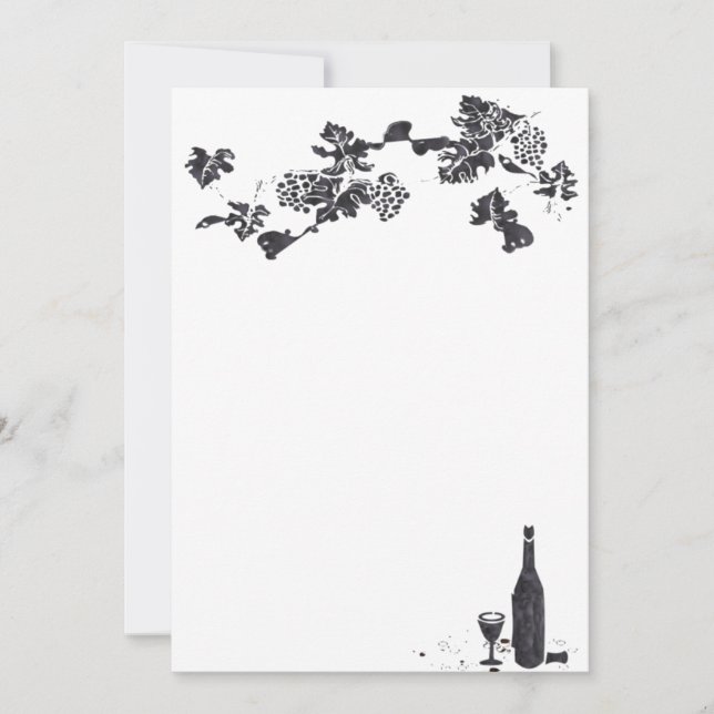 Invitación al menú del vino (Anverso)