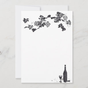 Invitación al menú del vino